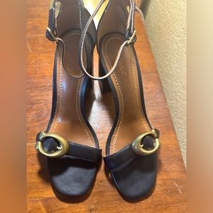 Coach open toe heels